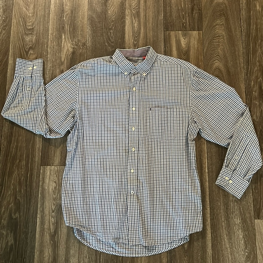 Izod Men’s Large Purple & Blue Dress Shirt